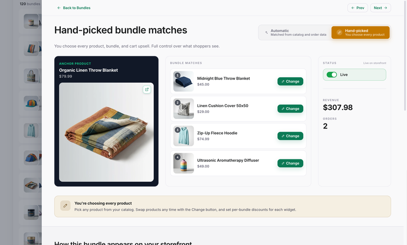 Hitch hand-picked bundle matches